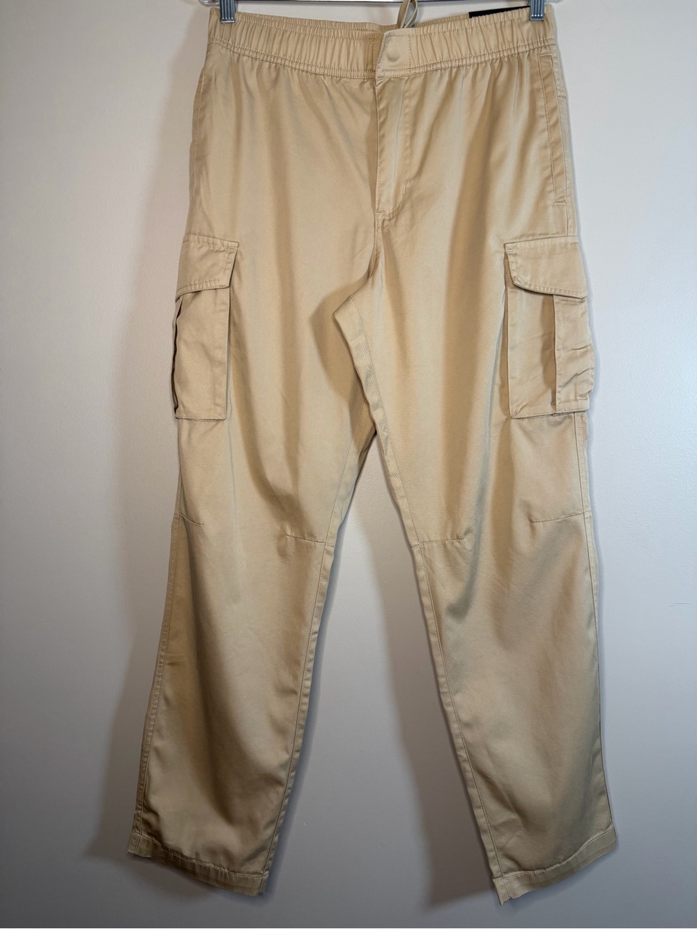 CSG Men's Khaki Cargo Pants with Elastic Waistband